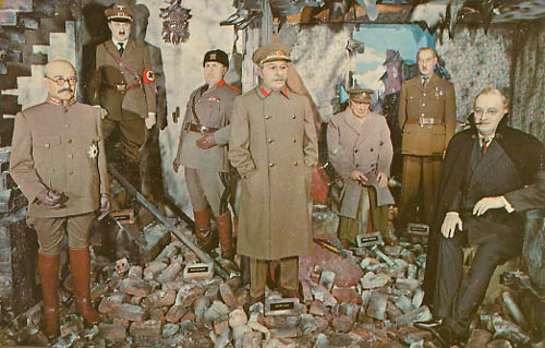 WWII display at Tussaud's London Wax Museum.