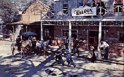 Fight in front of the Saloon