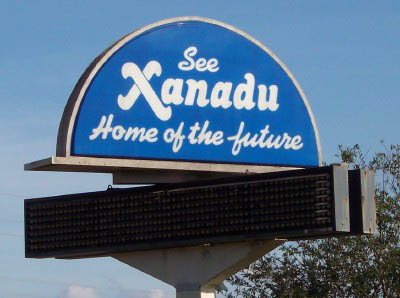 Photo of Xanadu's Sign in 2004